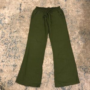 Olive Green Flowy Pants
